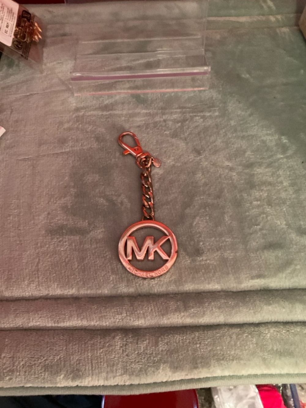 Michael Kors Rose Gold MK Circle Keychain Charm - Picture 3 of 5